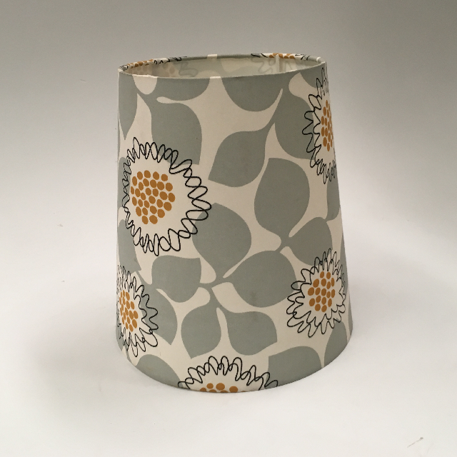 LAMPSHADE, Contemp (Small) - Grey Ochre Floral